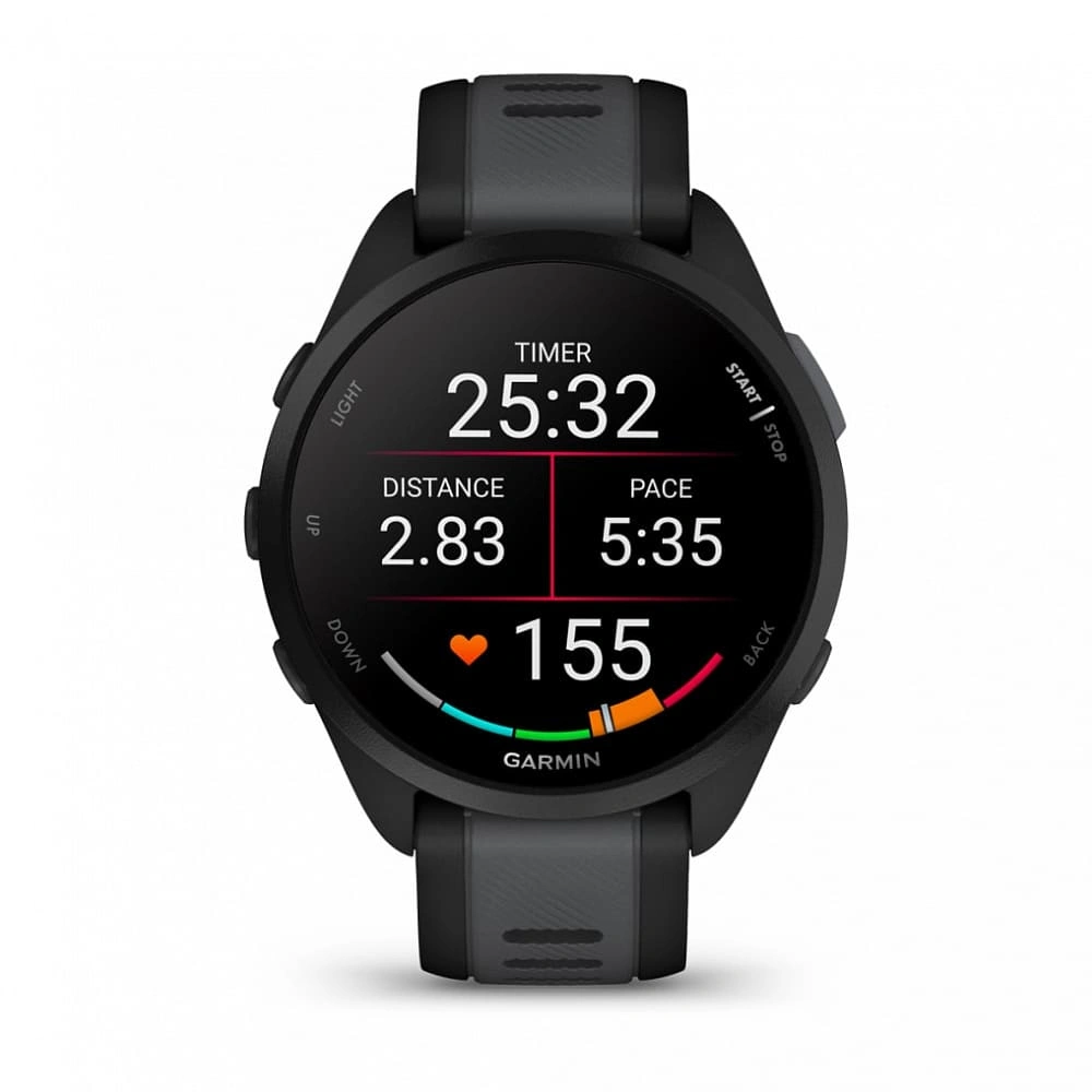 Умные часы Garmin Forerunner 165 Music Amoled, Black/Slate. Фото 2