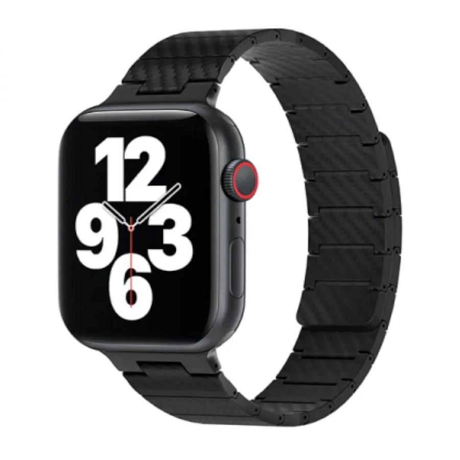 Ремешок Wiwu для Apple Watch 38/40/41/42мм Carbon Fiber Pattern Magnetic, Black (Wi-WB009). Фото 1