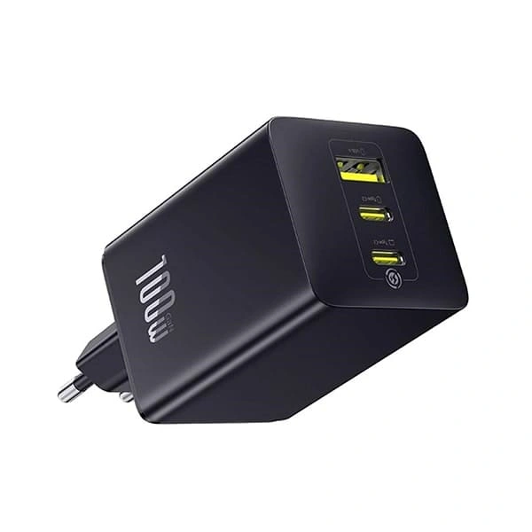 Сетевое зарядное устройство Baseus EnerFill FE11 Fast Charger 2C+U 100W, Чёрное (P10182102213-00). Фото 2