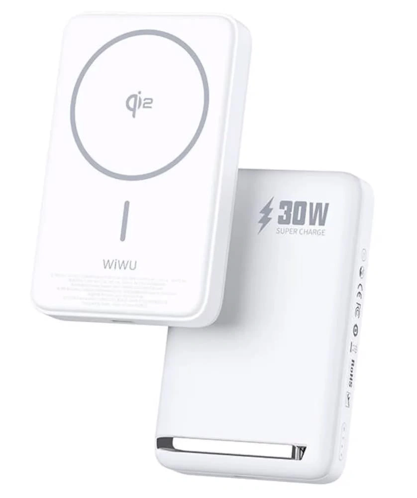 Внешний аккумулятор Wiwu Wi-P031 Power Bank MagSafe 10000 mAh 30W, Белый. Фото 1