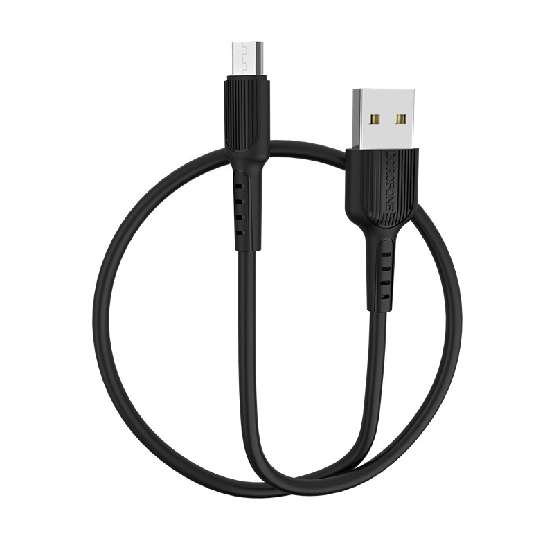 Кабель Borofone BX16 Easy USB For Micro 1м, Чёрный. Фото 2