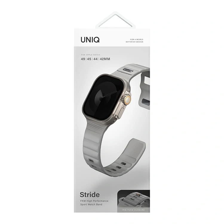 Ремешок Uniq для Apple Watch 42/44/45/49мм STRIDE FKM Rubber, Grey (49MM-STRIGRY). Фото 4