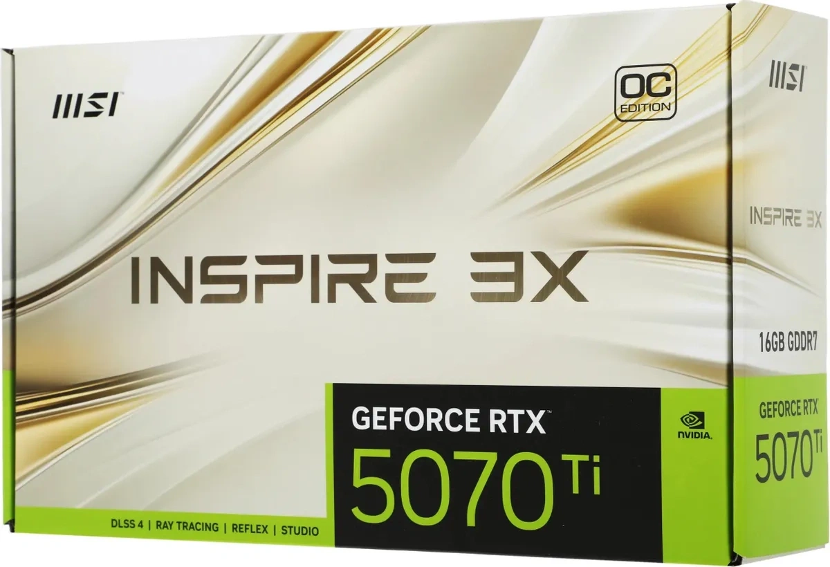 Видеокарта MSI GeForce RTX 5070 Ti INSPIRE 3X 16GB GDDR7 256 bit PCIe 5.0. Фото 5