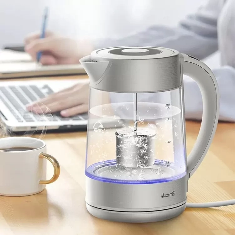 Электрический чайник Deerma DEM-SH50W, Silver. Фото 4
