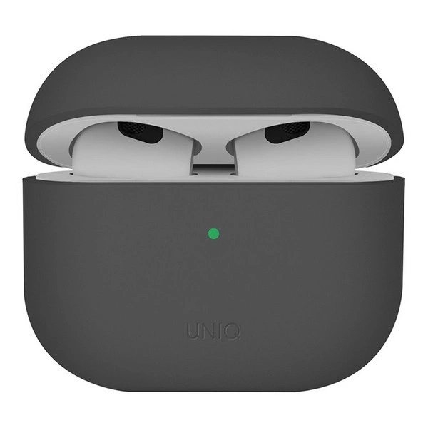 Чехол Uniq для наушников AirPods 4 LINO Liquid silicone, Grey (AIRPODS(2024)-LINOGRY). Фото 1
