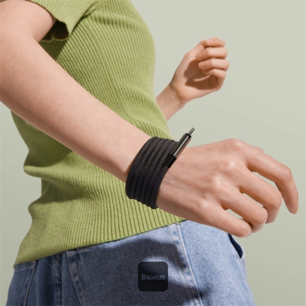 Кабель Baseus Tungsten Gold Magnetic Type-C to Type-C, PD 100W 1м, Black (P10319805111-00). Фото 4