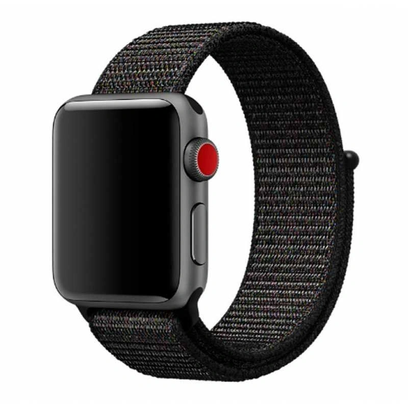 Ремешок Nylon Loop для Apple Watch 38/40/41/42мм, Чёрный. Фото 1