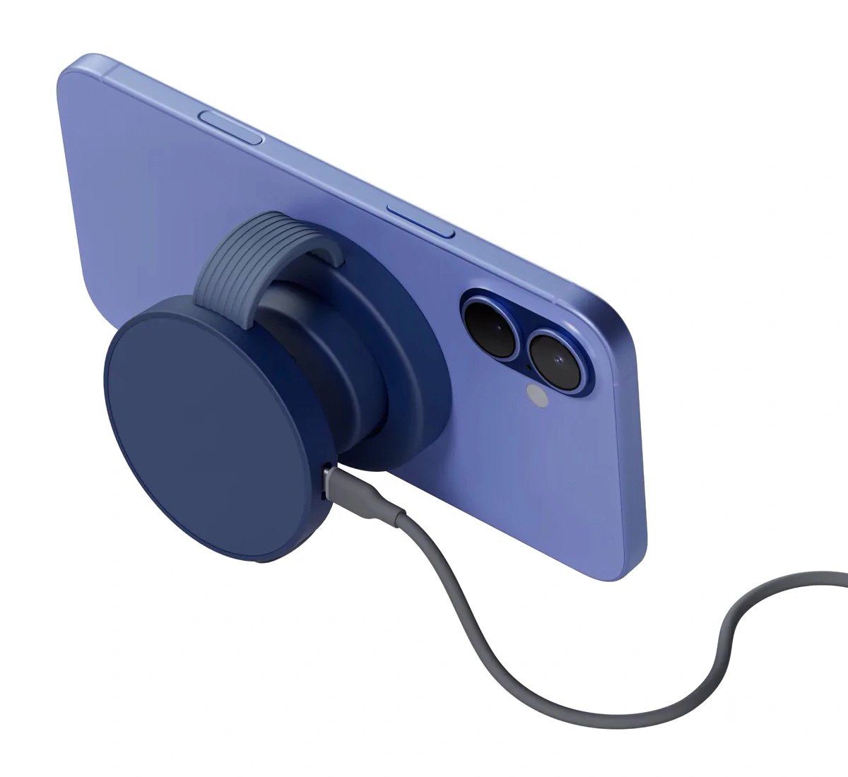 Беспроводное зарядное устройство EnergEA MagTrio 2, 3in1 magnetic wireless foldable charger Qi2 25W, Синий (MAG-TRIO2-BLU). Фото 3