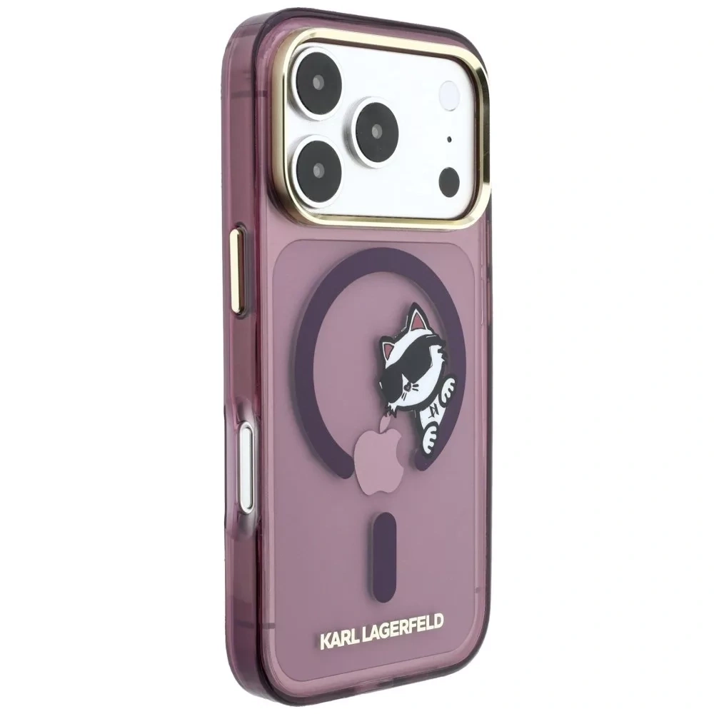 Накладка Lagerfeld для iPhone 18 Pro Max/17 Pro Max IML Sketch Choupette Hard (MagSafe), Burgundy (KLHMP18X6HCPSCR). Фото 4