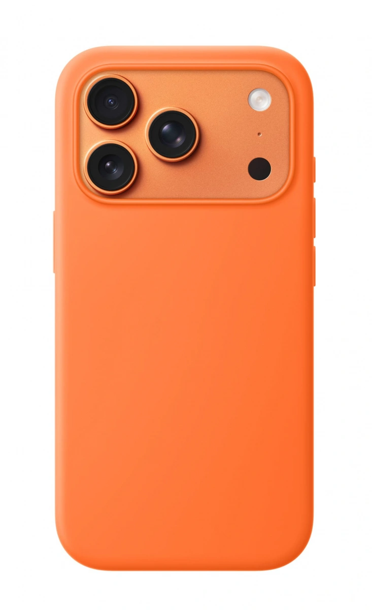 Накладка Silicone Case With MagSafe для iPhone 17 Pro Max, Оранжевая. Фото 1