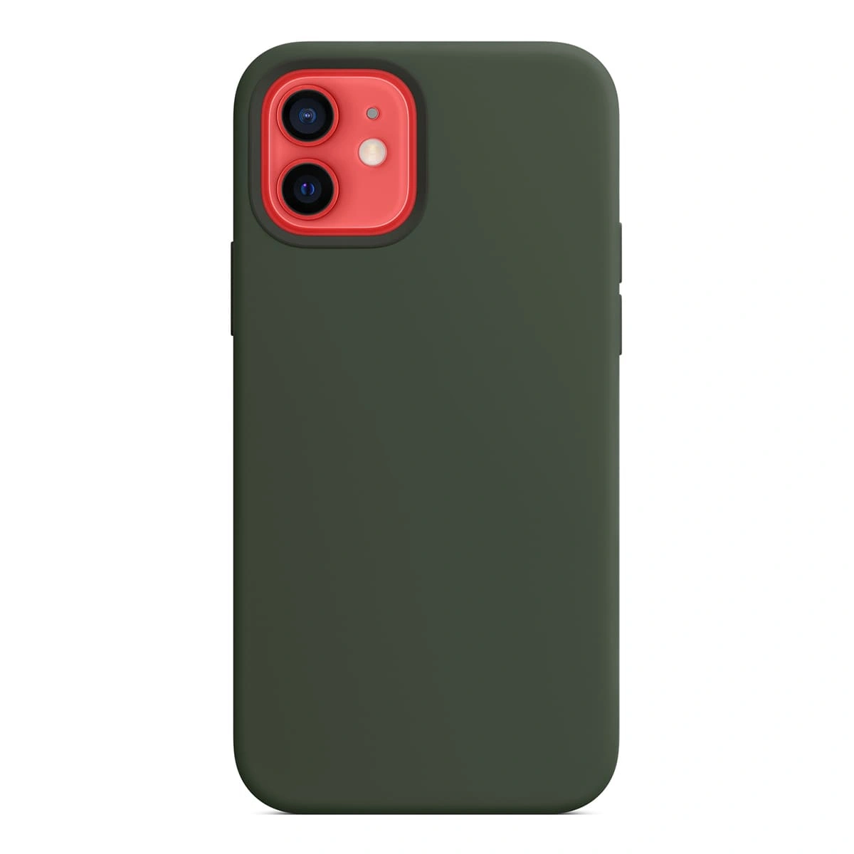 Накладка Silicone Case для iPhone 14, Тёмно-зелёная. Фото 1