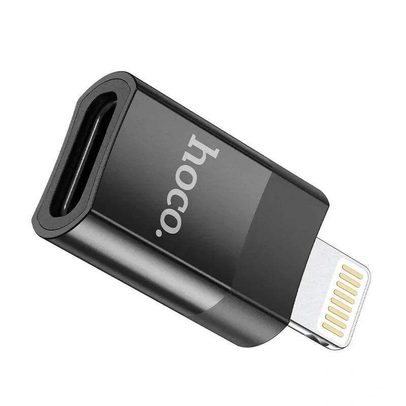 Переходник Hoco UA17 OTG Lightning to Type-С, Чёрный. Фото 2