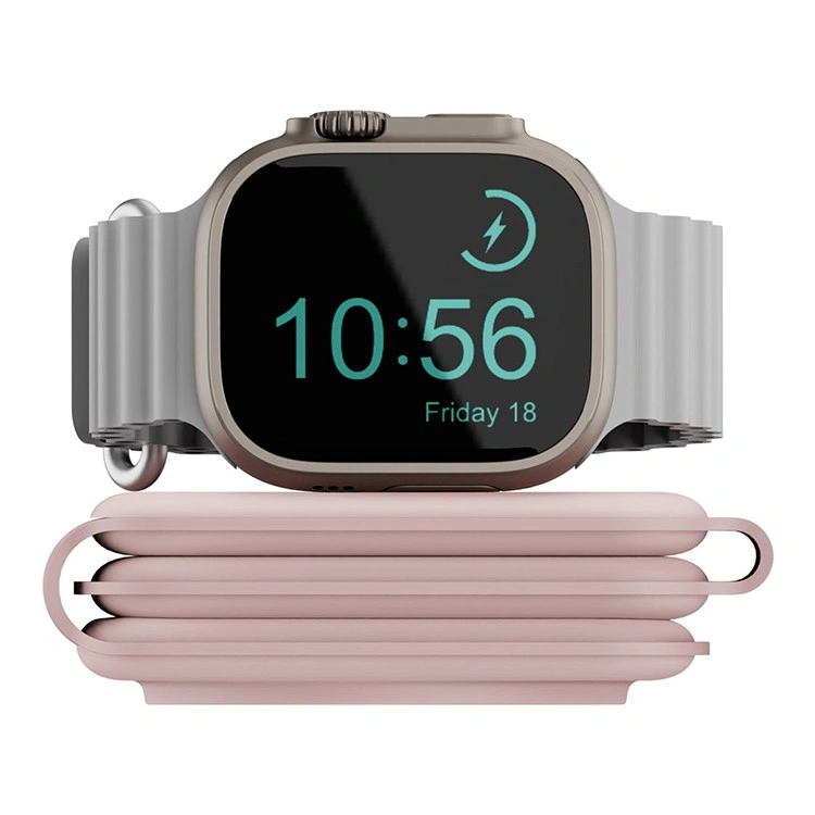 Беспроводное зарядное устройство EnergEA Bazic GoMag Trio PLUS magnetic wireless foldable 15W, Pink (GM-TRIOPLUS-PNK). Фото 4