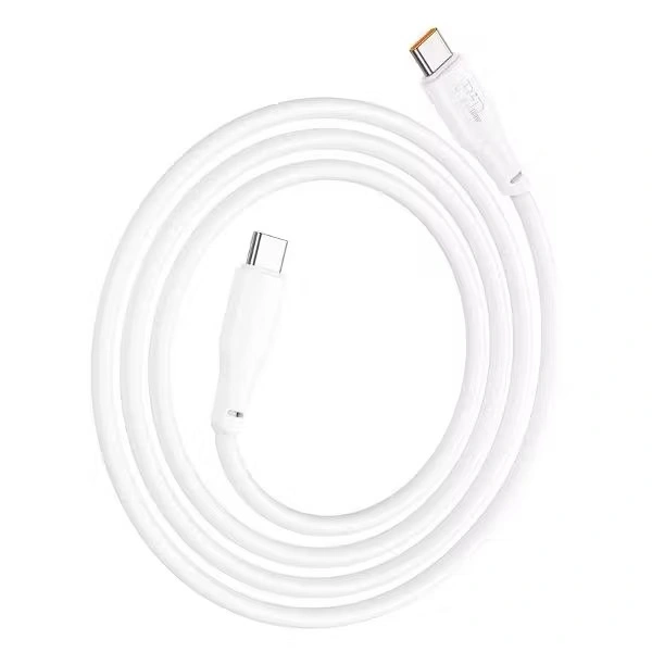 Кабель Hoco X93 Force 100W Fast Charging Type-C/Type-C 1m, White. Фото 3