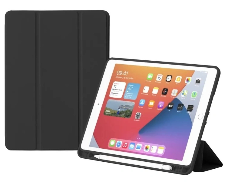 Чехол Smart Case With pencil holder для iPad 10.9" 10gn (2022) / iPad 11" A16 (2025), Чёрный. Фото 1