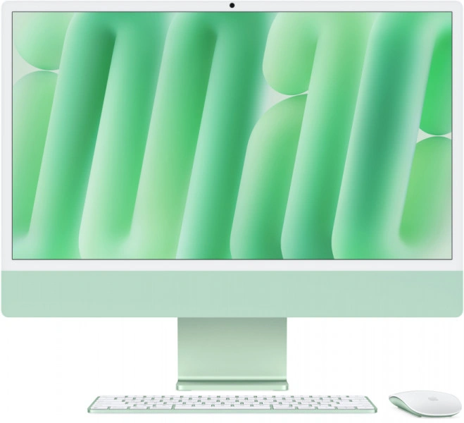 Apple iMac 24" Retina 4,5K, (MWUE3) (M4, 8C CPU, 8C GPU, 16 ГБ, 256 ГБ SSD, 2024), Green. Фото 1