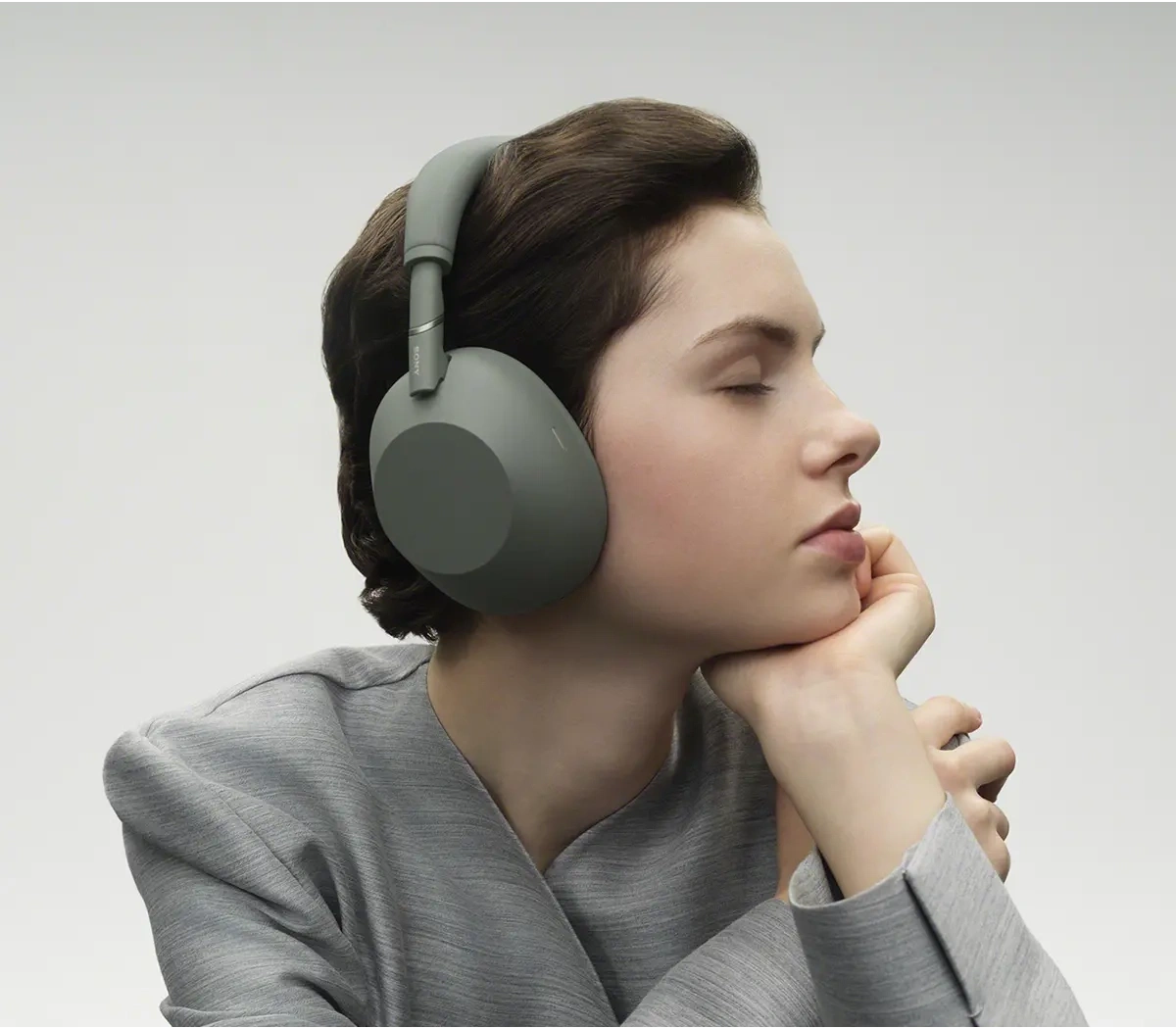 Беспроводные наушники Sony WH-1000XM6/GM с шумоподавлением, Оливково-серый. Фото 5