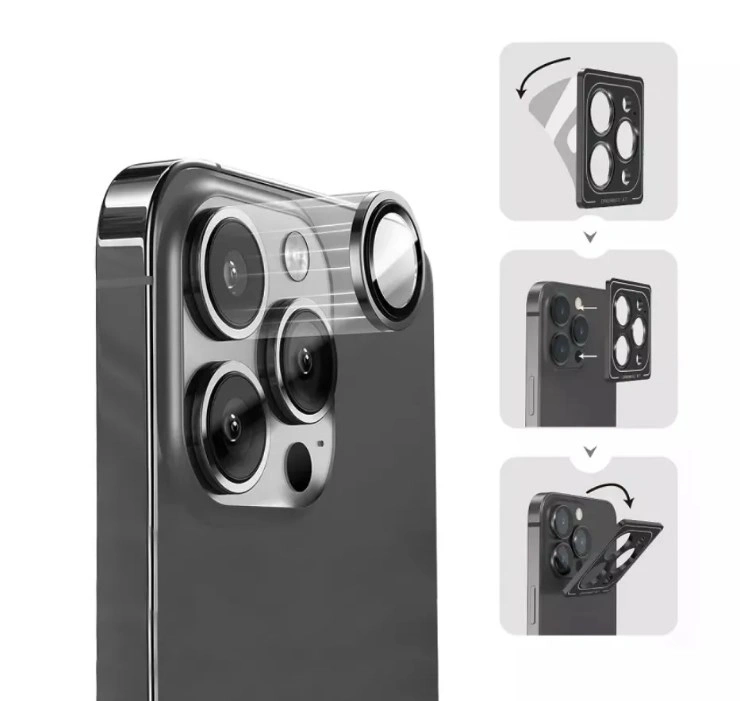 Защитное стекло на камеру Wiwu для iPhone 13 Pro/13 Max Lens Guard, Gold. Фото 2