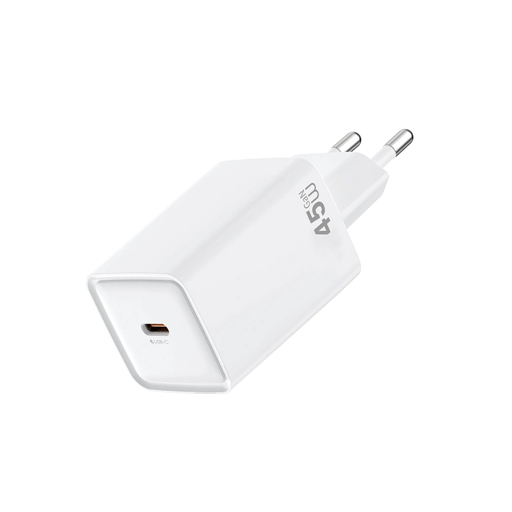 Сетевое зарядное устройство Wiwu Essen Fast Charge Travel Adapter Type-C 45W Wi-G036, Белое. Фото 1