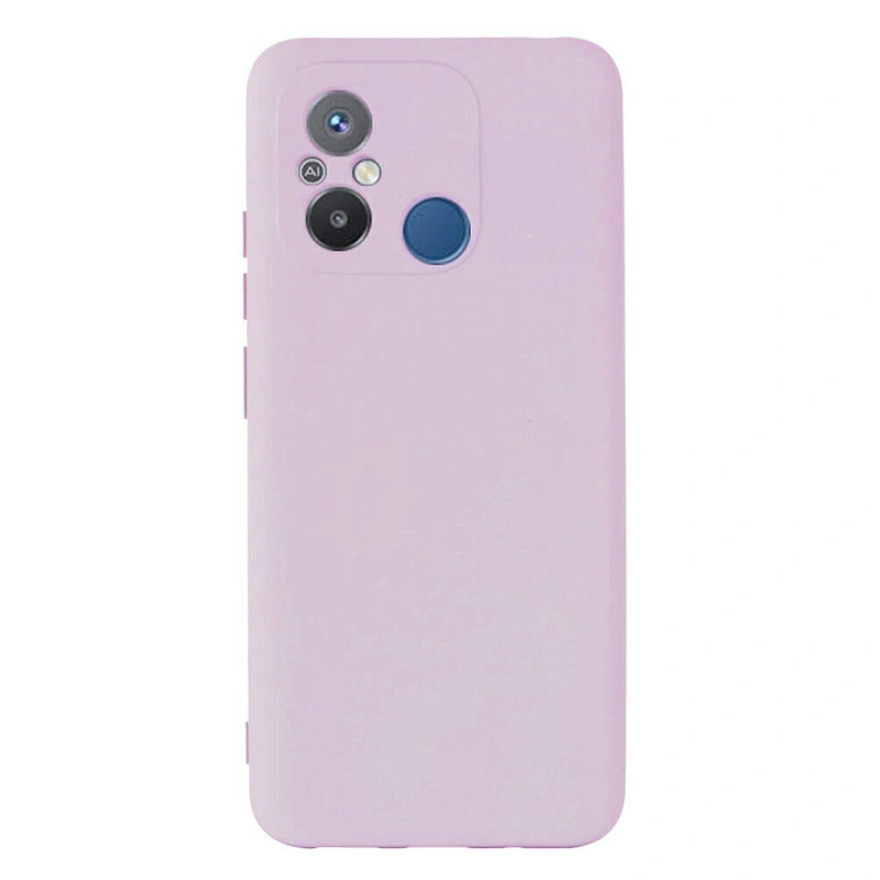 Накладка Silicone Case Logo для Redmi 12C/Poco C55, Пудровая. Фото 1