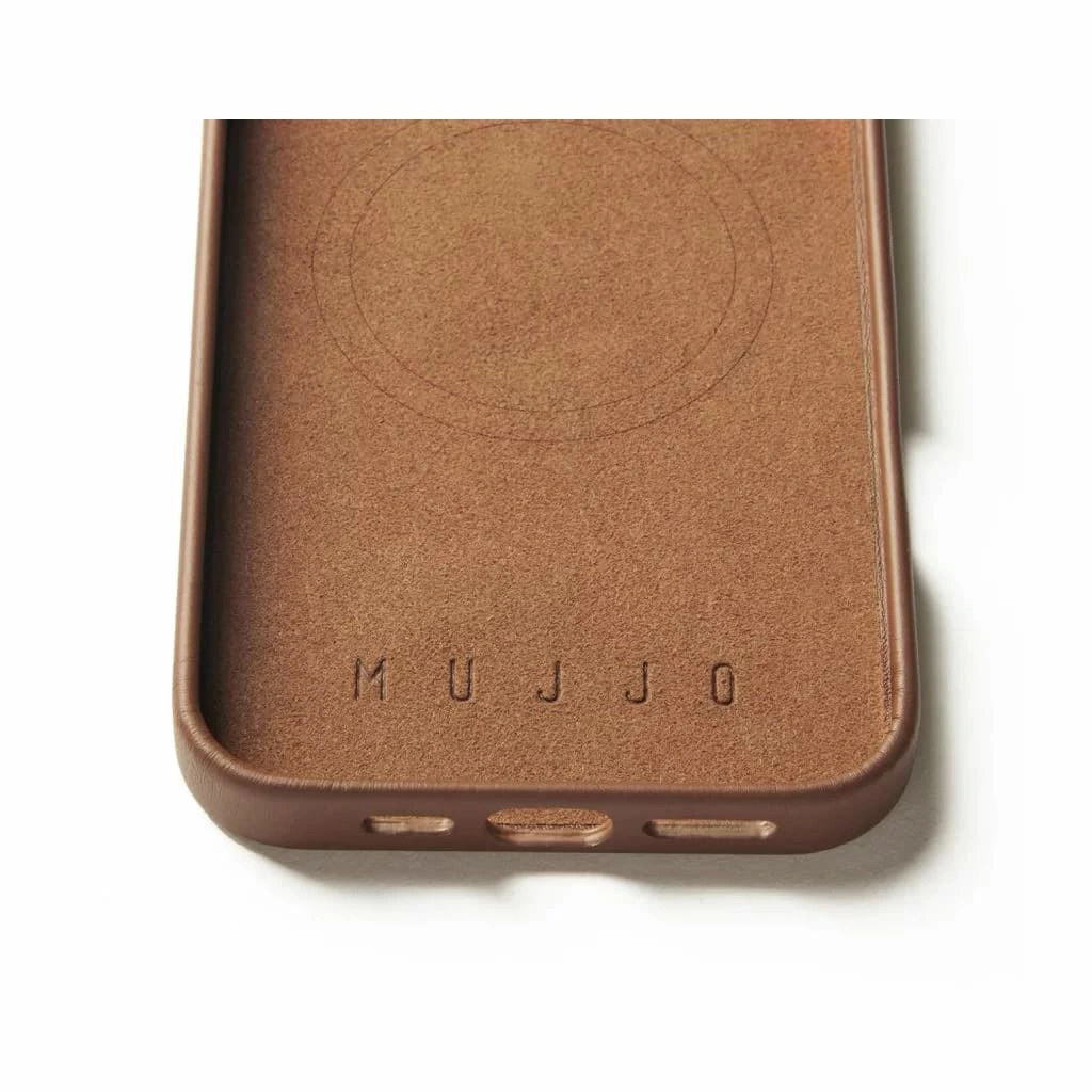Накладка Mujjo Leather Case With MagSafe для iPhone 16 Pro, Tan (MUJJOCL051TN). Фото 5
