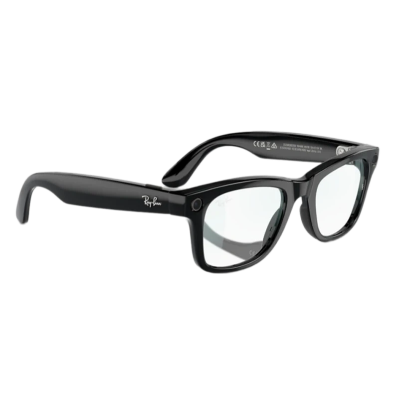 Умные очки Ray Ban Wayfarer RW4008 Shiny Black/Clear 155-53mm (601/SB53). Фото 4