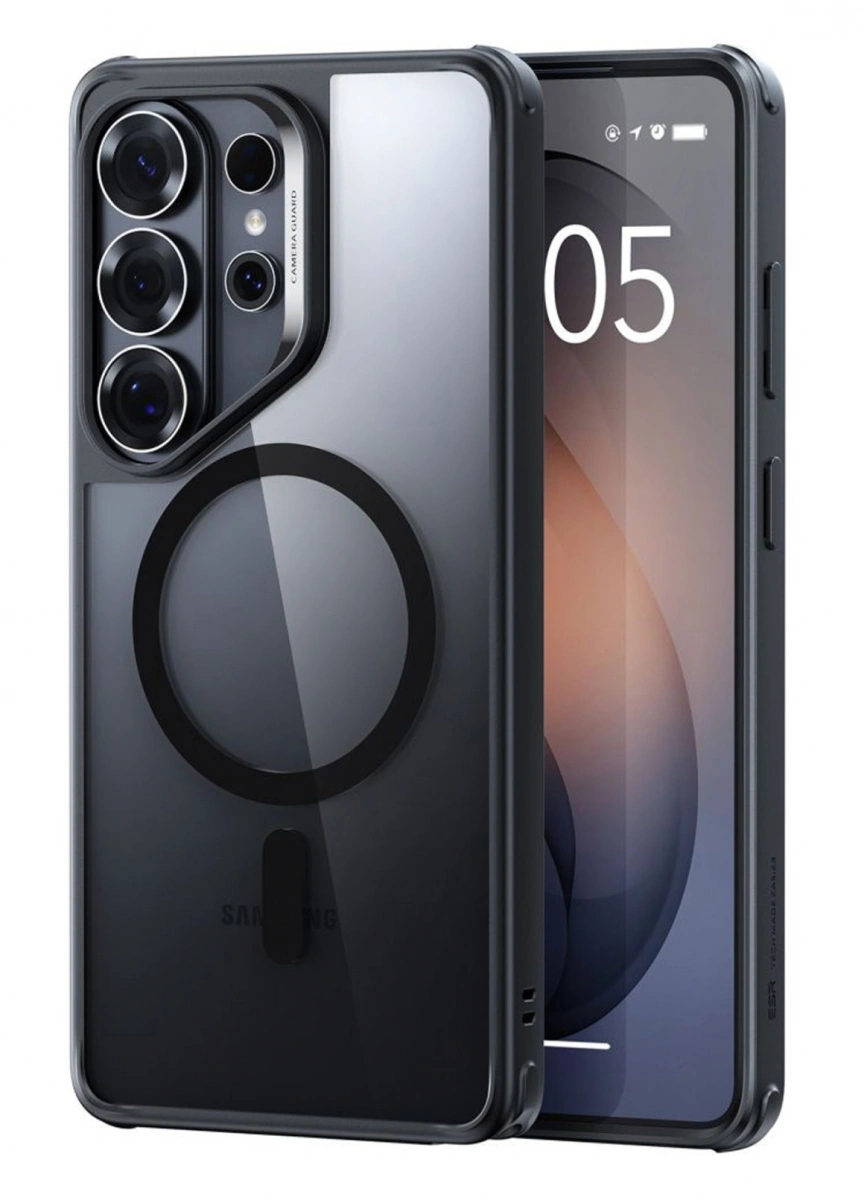Накладка ESR Classic Hybrid с MagSafe для Samsung Galaxy S26 Ultra, Прозрачно-чёрная. Фото 1