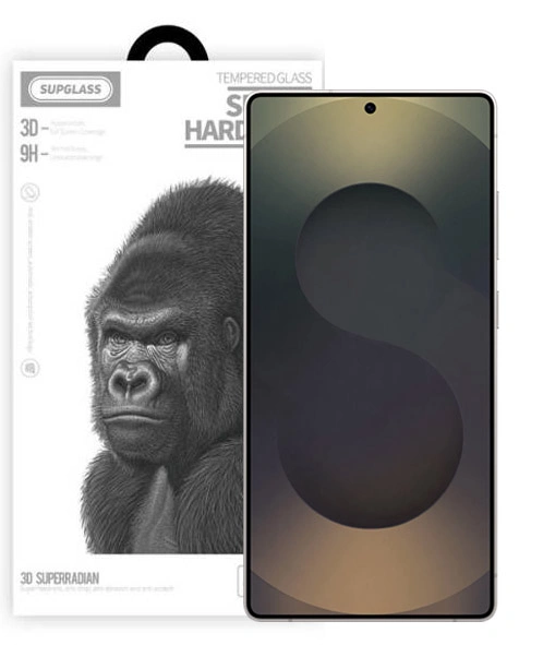 Защитное стекло SupGlass 3D XC-11 для Samsung S25 Ultra, Чёрное. Фото 1