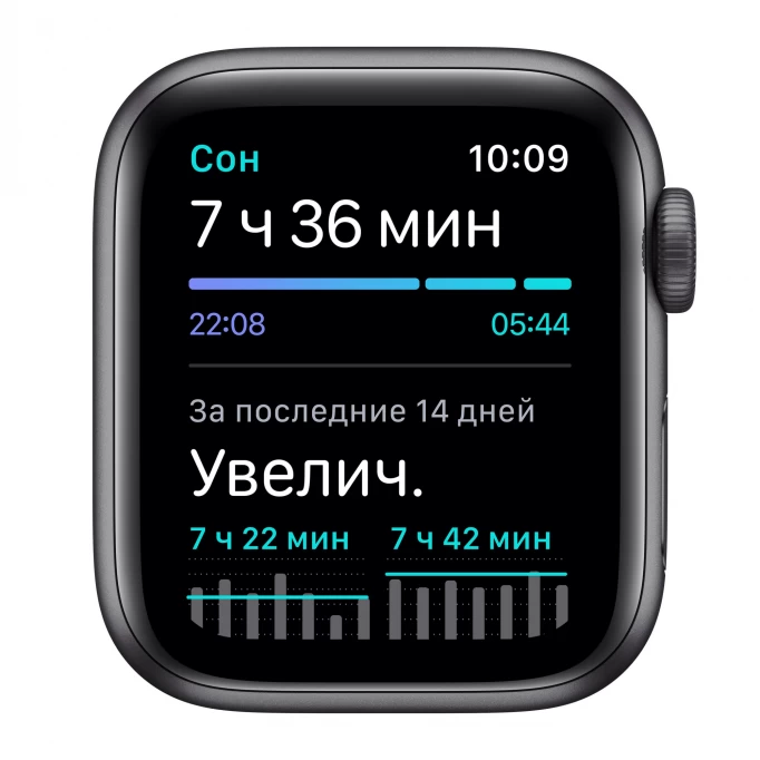 Apple Watch SE, 40 мм, алюминий "серый космос", спортивный ремешок чёрного цвета (MYDP2)
