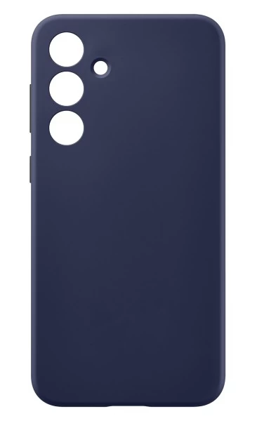 Накладка Silicone Case Logo для Samsung Galaxy S24 Plus, Тёмно-синяя