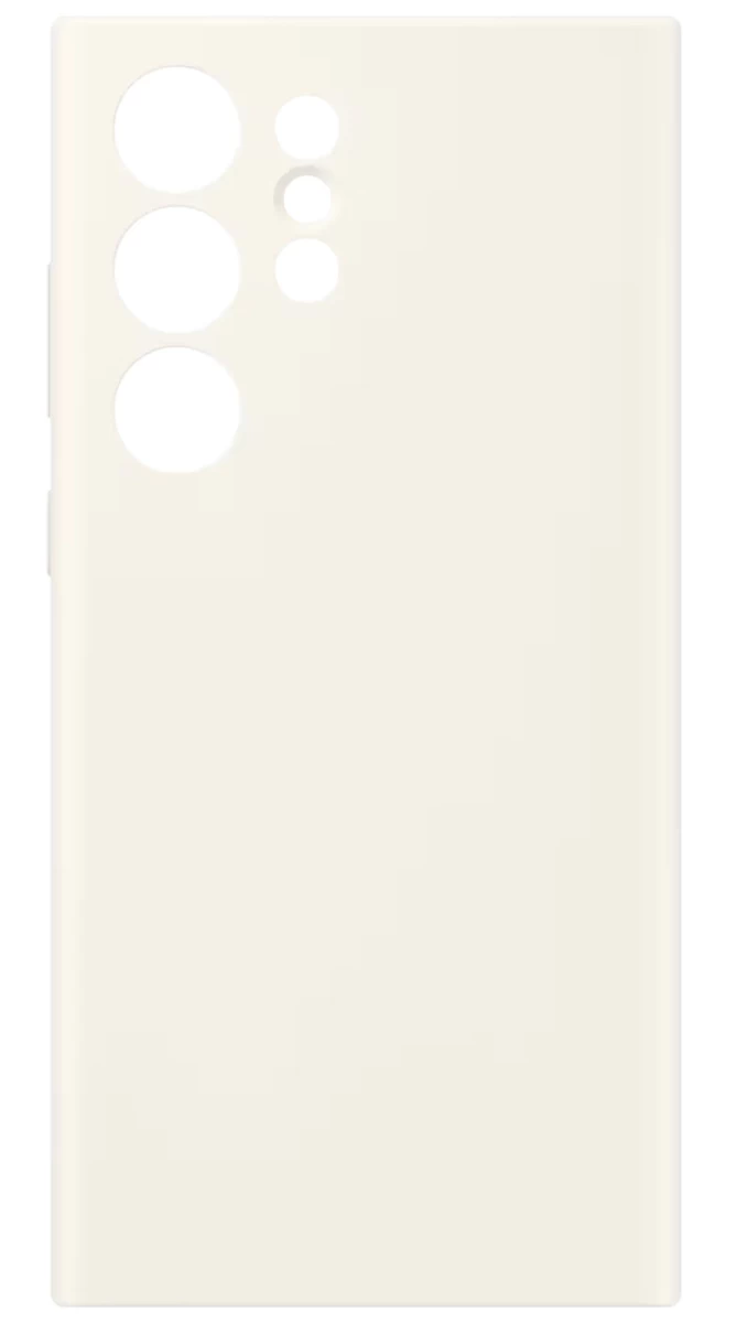 Накладка Silicone Case Logo для Samsung Galaxy S23 Ultra, Пудровая