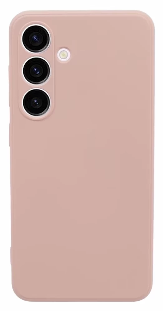 Накладка Silicone Case Logo для Samsung Galaxy S24 Plus, Пудровая