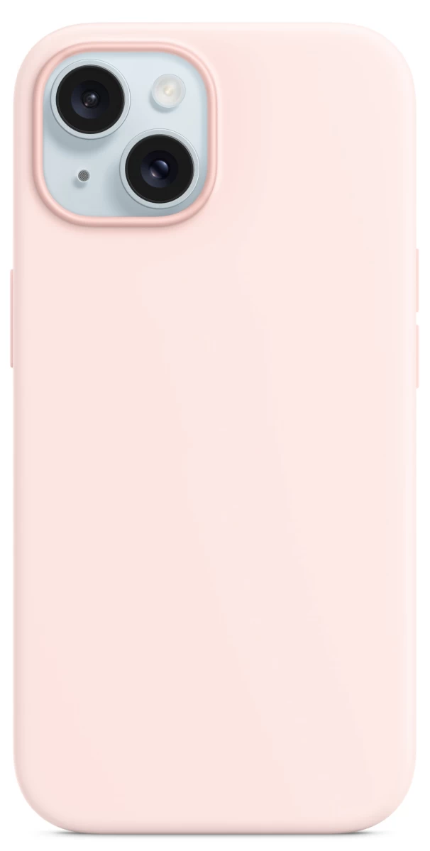Накладка Silicone Case With MagSafe для iPhone 15, Light Pink