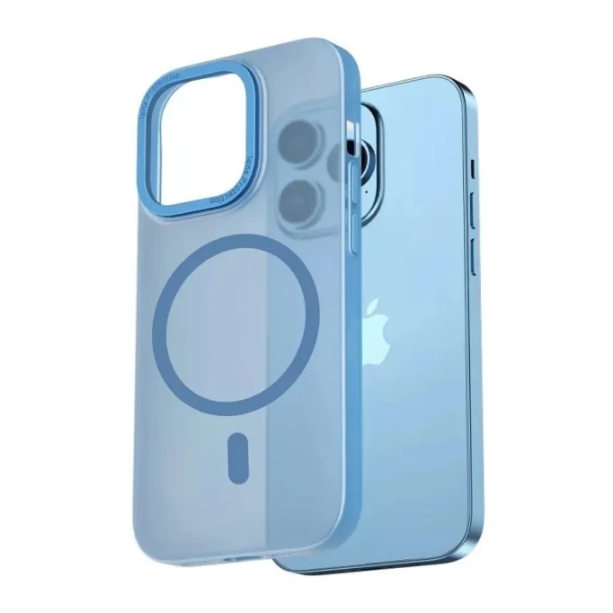 Накладка Wiwu Ultra Slim Frosted Phone Case для iPhone 14, Тонированный синий MCC-103