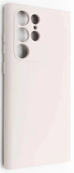 Накладка Silicone Case Logo для Samsung Galaxy S22 Ultra, Пудровая