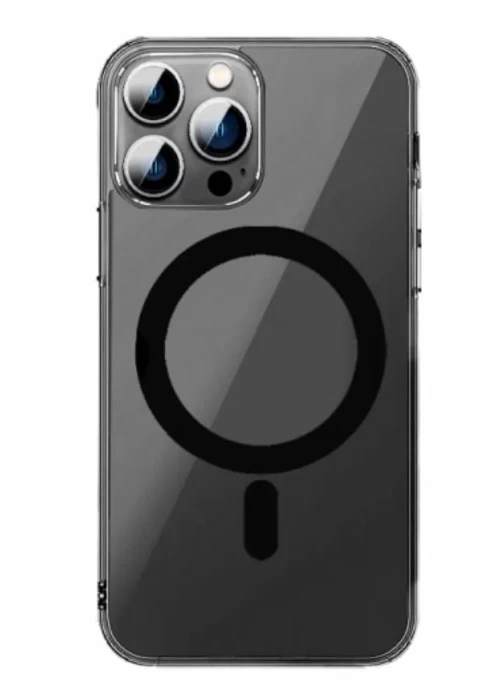 Накладка Wiwu для iPhone 14 Crystal Magnetic Phone case MCC-101, Тонированный чёрный