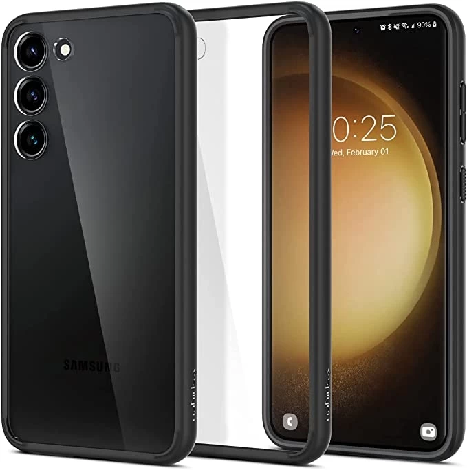 Накладка Spigen Ultra Hybrid для Samsung Galaxy S23, Чёрная (ACS05715)