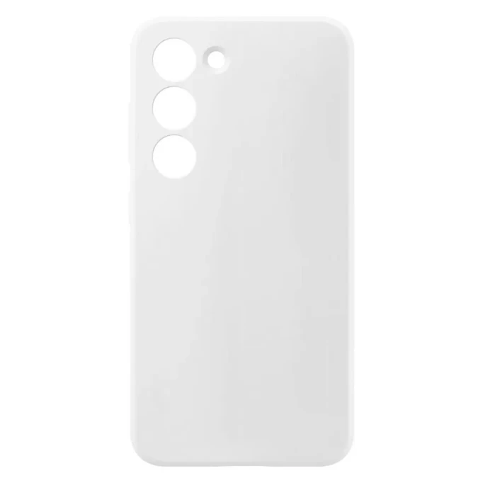 Накладка Silicone Case Logo для Samsung Galaxy S23, Белая