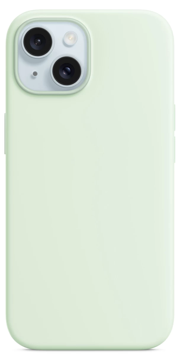 Накладка Silicone Case With MagSafe для iPhone 15, Soft Mint
