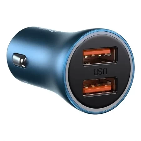 Автомобильное зарядное устройство Baseus Golden Contactor Pro Dual Quick Charger Car Charger U+U 40W, Синее (CCJD-A03) 