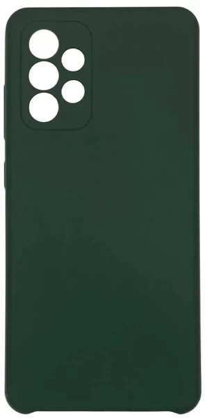 Накладка Silicone Case Logo для Samsung Galaxy A73, Тёмно-зелёная