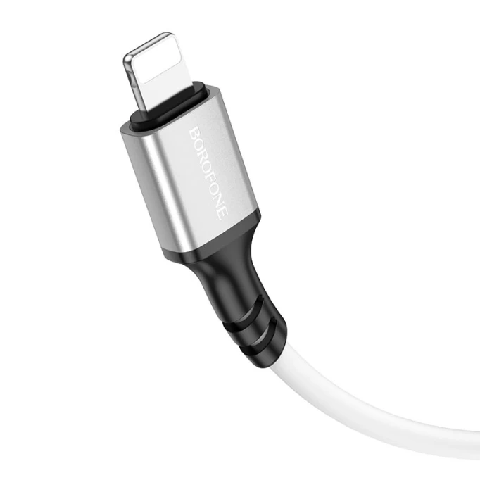 Кабель Borofone BX83 Famous silicone USB For Lightning 1м, Белый