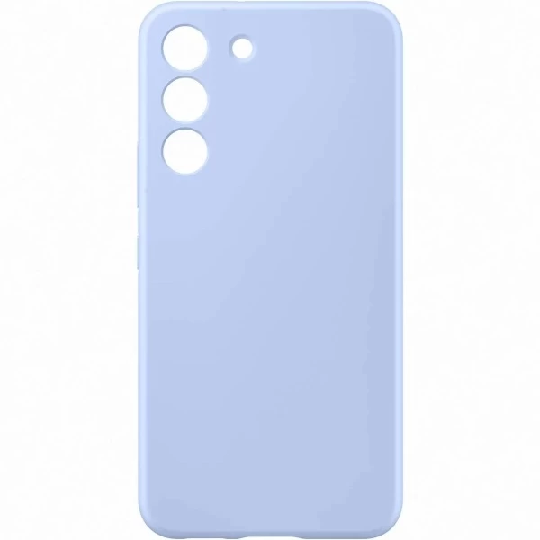 Накладка Silicone Case Logo для Samsung Galaxy S23, Голубая