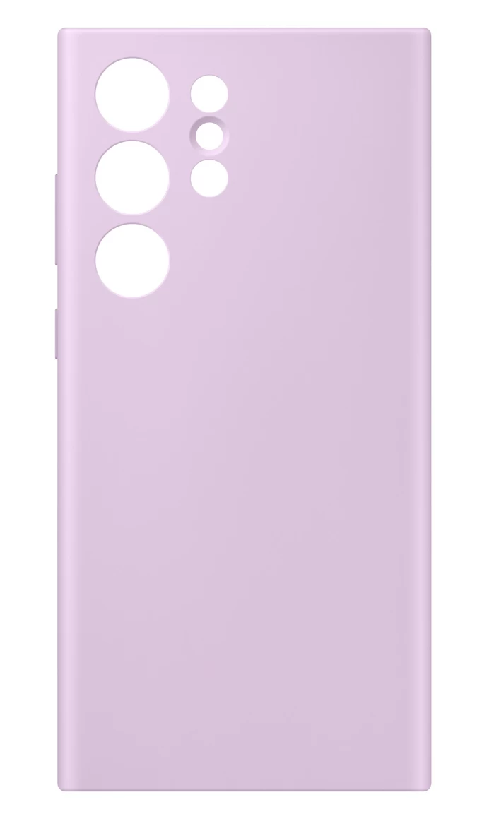 Накладка Silicone Case Logo для Samsung Galaxy S23 Ultra, Лиловая