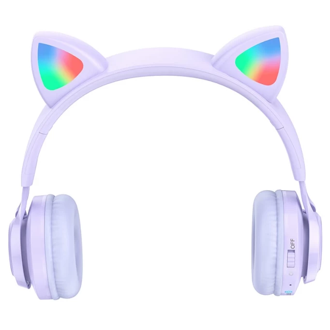 Беспроводные наушники Hoco W39 Cat ear, Голубой
