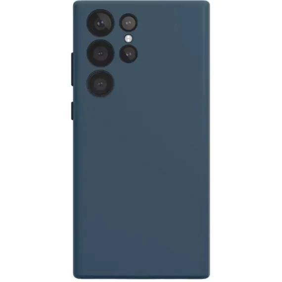 Накладка Silicone Case Logo для Samsung Galaxy S24 Ultra, Тёмно-синяя