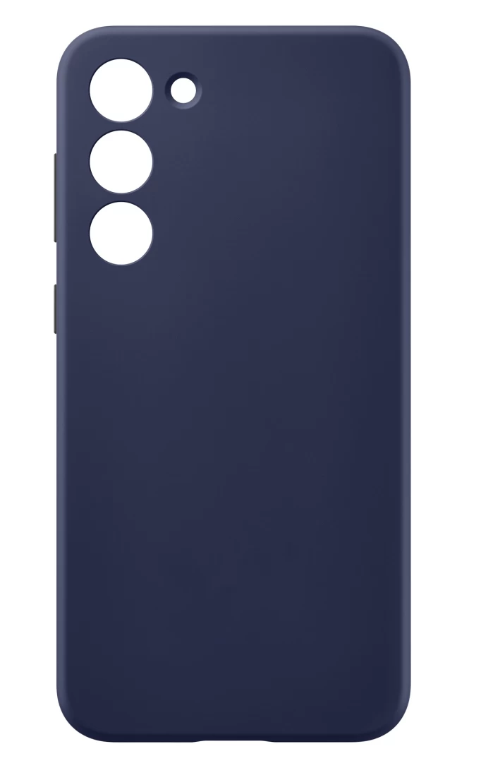 Накладка Silicone Case Logo для Samsung Galaxy S23 Plus, Тёмно-синяя