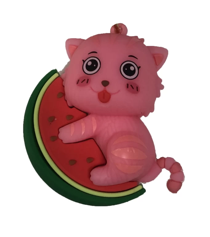 Брелок OStock Design Silicone (Cat on Watermelon)