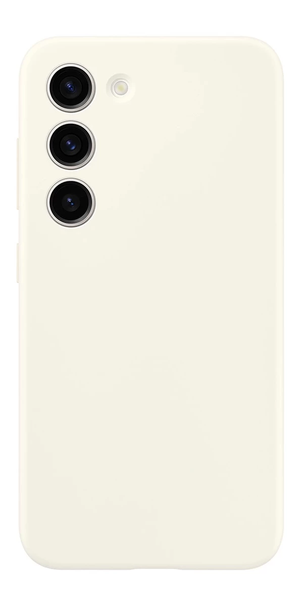 Накладка Silicone Case Logo для Samsung Galaxy S23 Plus, Пудровая