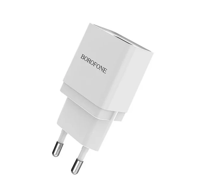 Сетевое зарядное устройство Borofone BA19A 5V/1A 1USB Nimble single port + Micro USB, Белое